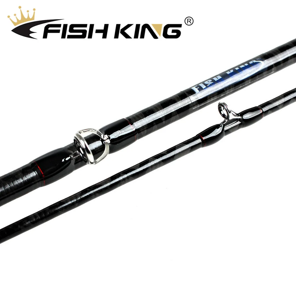 Рыболовная удочка FISH KING Baitcasting Carbon 2,1 м 2 секции с. Вт 10-30 г соленая пресноводная ловля Кальмаров Щука удочка