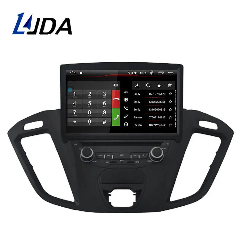 Clearance LJDA Android 9.1 Car DVD Player For FORD TOURNEO GPS Navigation 2 Din Car Radio Multimedia WIFI Stereo IPS Headunit Unit RDS 1