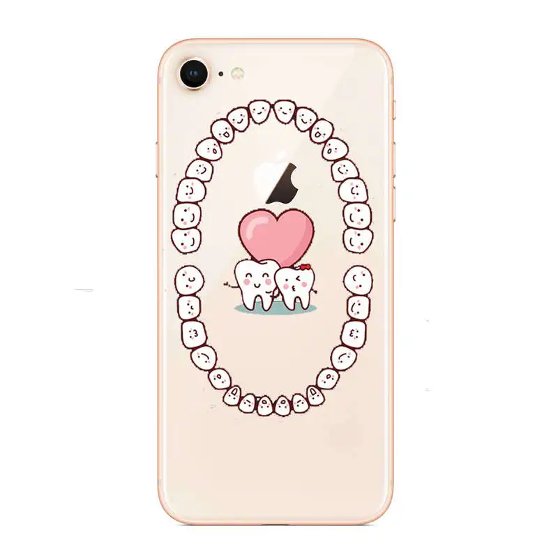 Чехлы для телефонов для iPhone 7 7Plus 8 8P 6 6s 5 5S SE 6 Plus 6s Plus 6s уникальный дизайн милые зубы мудрости стоматолога зуб LoveClear чехол