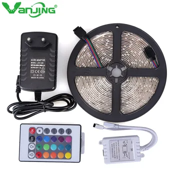 

Waterproof 3528 LED Strip 300leds 5M + 12V 2A Power Adapter, 24Key IR Remote Controller Only for RGB Strip Light Free Shipping