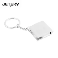 Брелок металлический рулетка выдвижной мин компактный портативный брелок украшение алюминиевый сплав серебро портативная мера