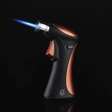 Briquet à gaz gonflable, pistolet à pulvérisation en métal, coupe-vent à verrouillage fixe, cuisine extérieure avec Point de feu, chalumeau, cigare, Butane