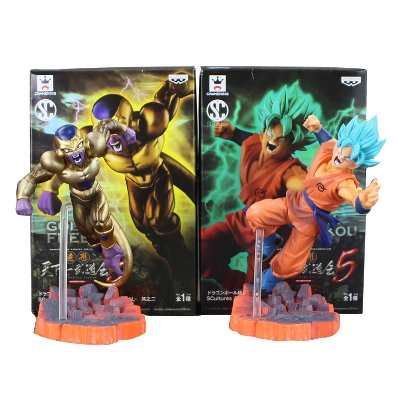 

14cm Dragon Ball Z Super Saiyan Son Goku Freeza Juguetes PVC Action Figure Collectible Brinquedos Model Doll Kids Toys