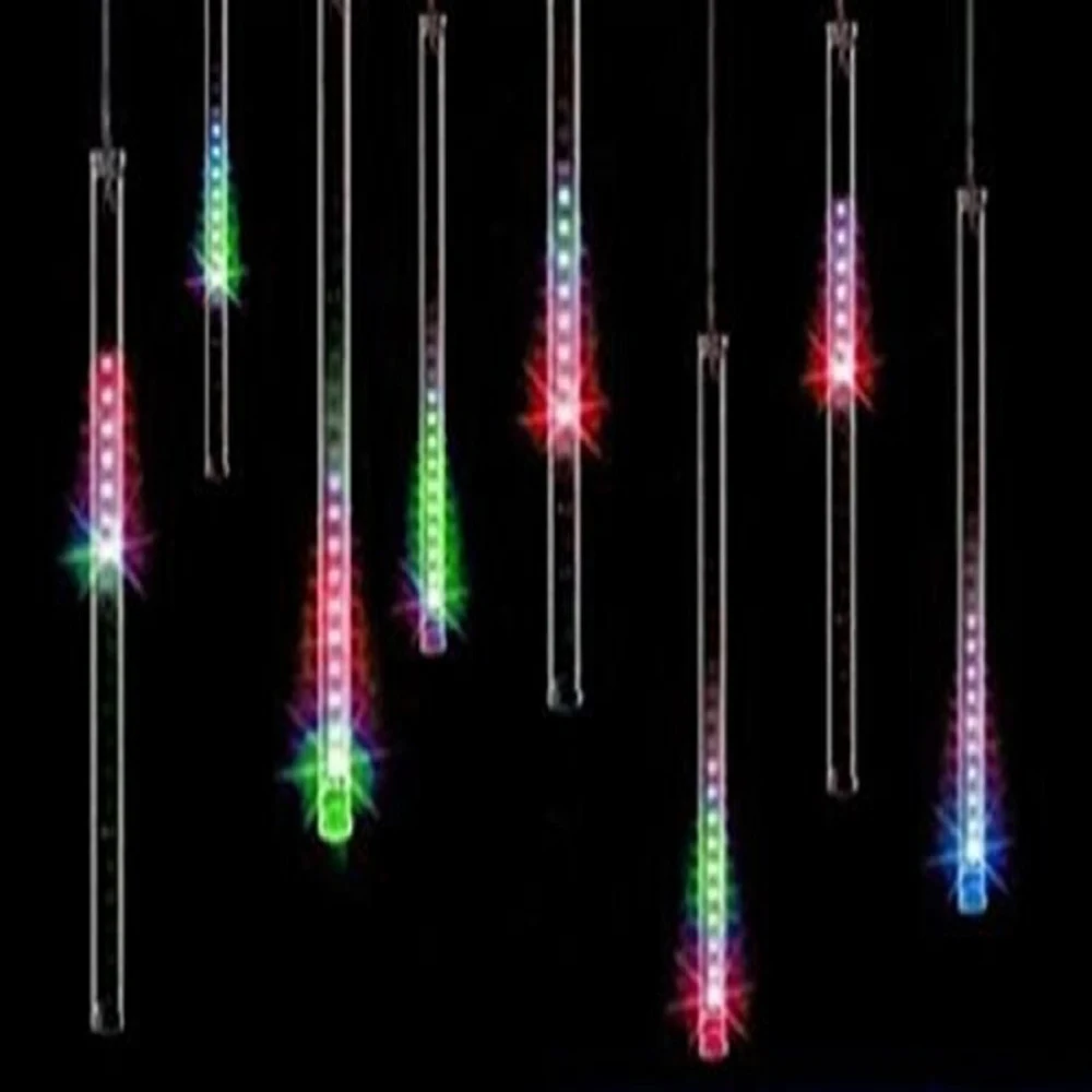 

LEEDSUN 50CM 8 Tube LED Romantic Meteor Snowfall Tube Shower Rain LED Light holiday Party Wedding Garden Decoration