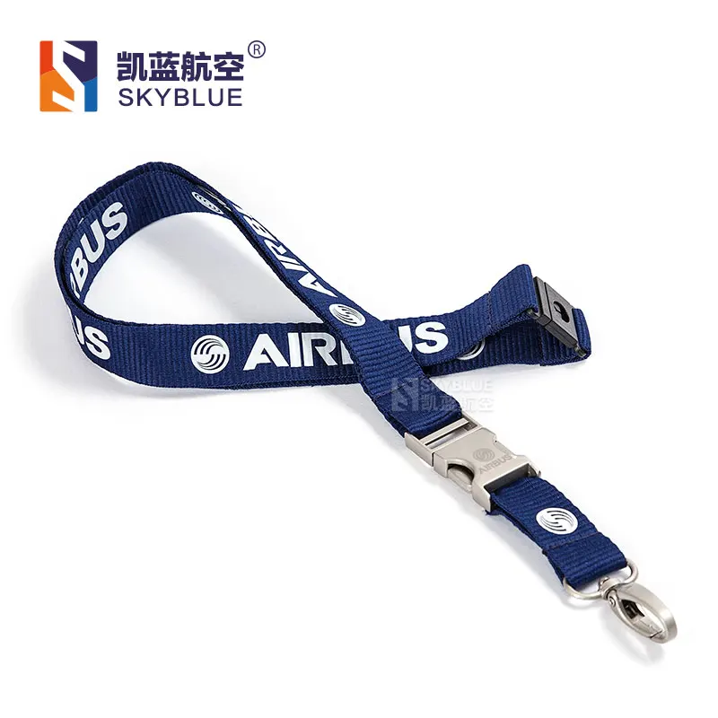 Airbus Lanyard for Pliot Flight Crew s License ID Card Holder Boarding Pass String Sling Metal