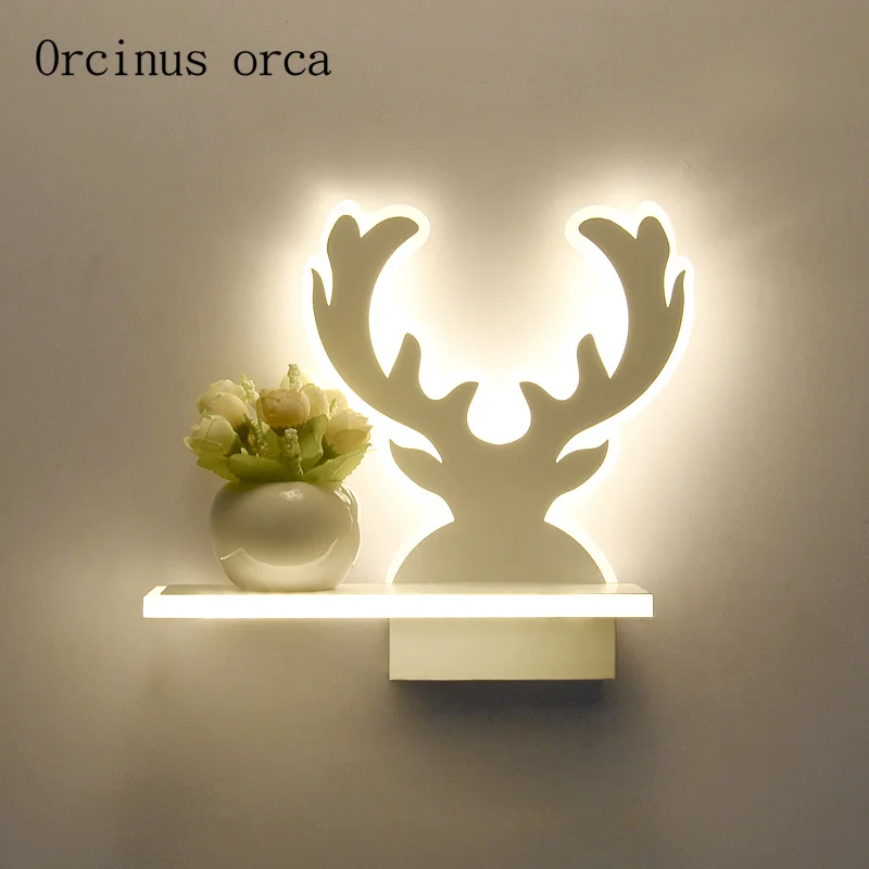 

Postmodern minimalism shadow wall lamp living room hallway bedroom bedside lamp creative personality animal LED wall lamp