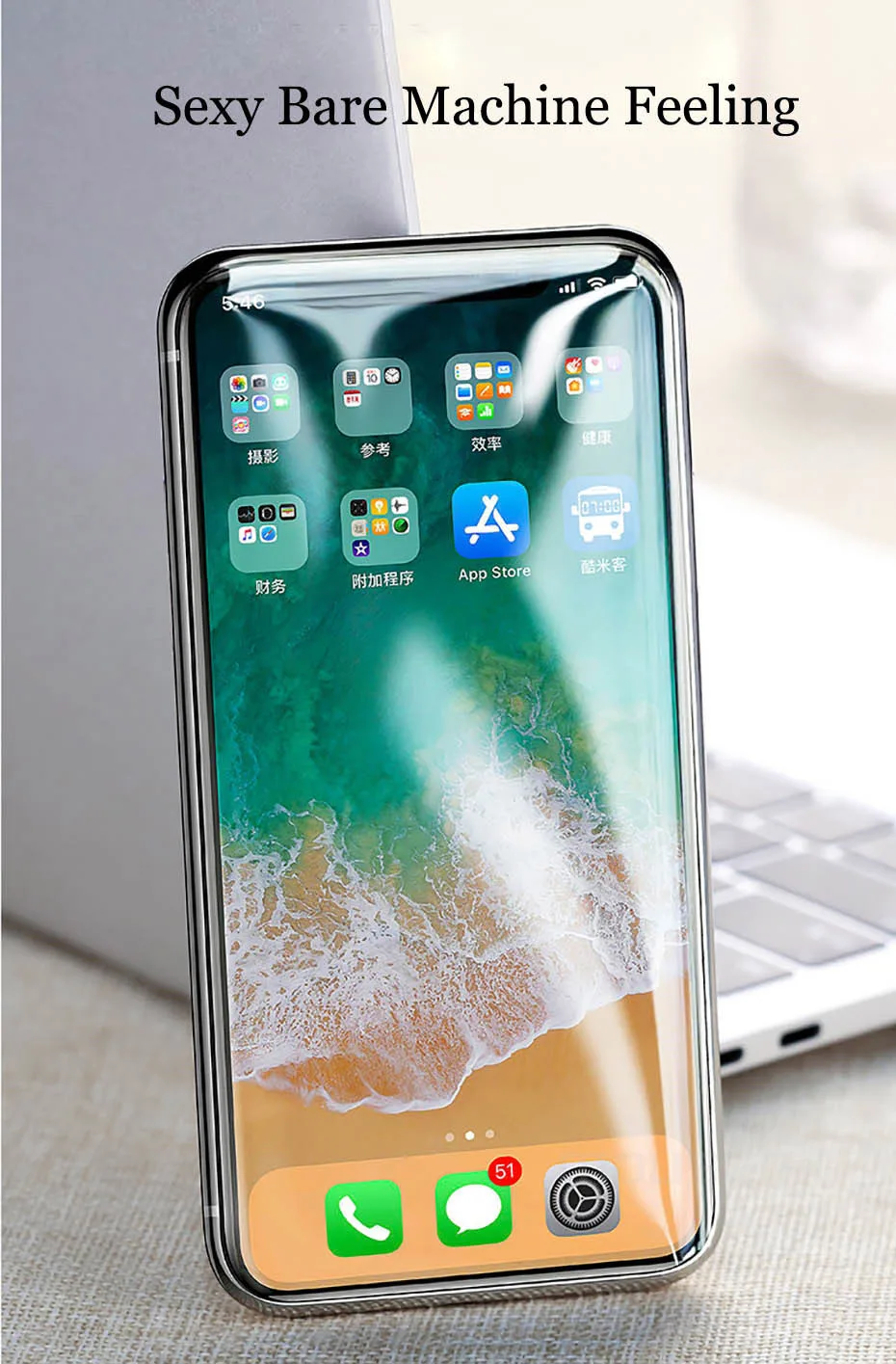 MOUSEMI Protective Glass On the For iPhone 6 6S Plus Tempered Screen Protector 5D Curved Edge Full Glass For iPhone 6 8 7 X Film (2)