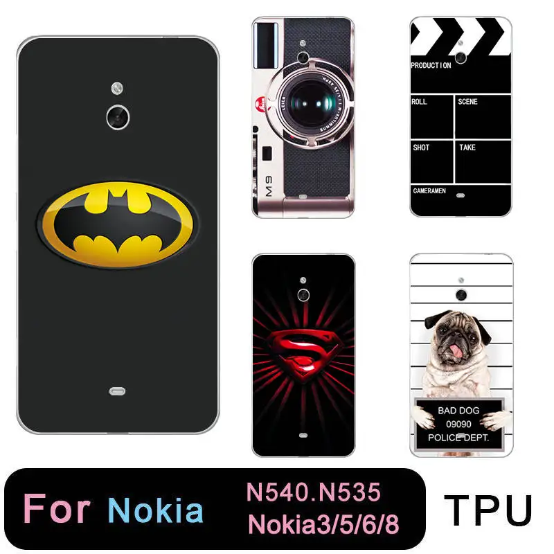 ТПУ прозрачный чехол для телефона nokia3 nokia5 nokia6 nokia8 N540 N535 защитный Супермен Камера