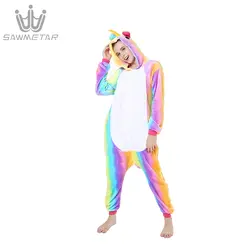 Для женщин Пижама с рисунками животных комплекты Kigurumi Пижама Косплей взрослых Для женщин, одежда для сна с рисунком персонажей из