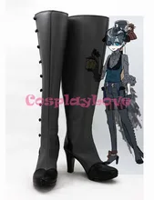 Bottes de Cosplay grises, sur mesure, petit diable, majordome, Ciel fantôme, ruche, pour noël, Halloween, CosplayLove