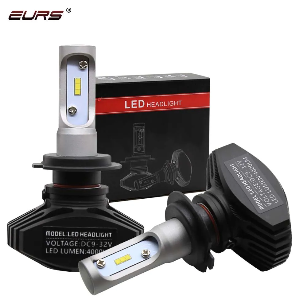 

EURS 2PCS M1 Led H1 H3 H4 H7 H11 H13 9004 9005 9006 9007 Car Headlight Auto Fog Lamp 72W 8000LM Automobile Bulb Chips CSP 6000K