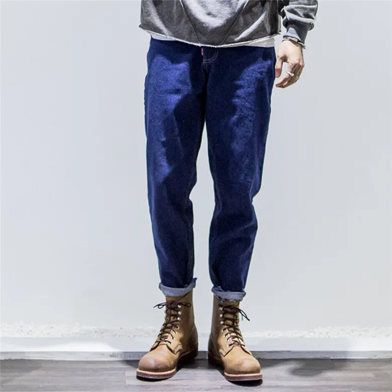 Jeans pencil pants male brief street casual male denim trousers trend