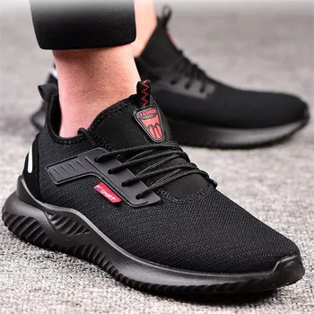 

Men Steel Toe Work Safety Shoes Fashion Summer Puncture Proof Industrial boots Man Breathable Light Male Shoes dropshipping
