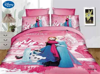 

3Pcs Cotton Children Bedding Set Frozen Anna Elsa Home textile Girl bed set dorm room bedding bag pillowcase sheet