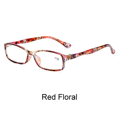 Ralferty, винтажные очки для чтения, женские, Анти-усталость, Пресбиопия, очки с принтом, диоптрийные очки, очки, A9896+ 1,0 1,5 2,0 2,5 - Цвет оправы: Red Floral