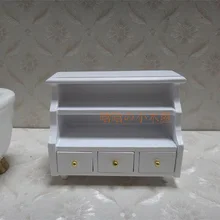 1:12 Кукольный домик аксессуары для мини-мебели простой белый угловой шкаф для ванной витрина для хранения