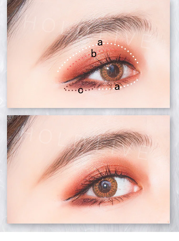 HOLD LIVE Sunset City Eyeshadow Palette 2018 Nude Shimmer Glitter Eye Shadow Pigmented Peach 12 Colors Eyes Makeup Shadow (16)