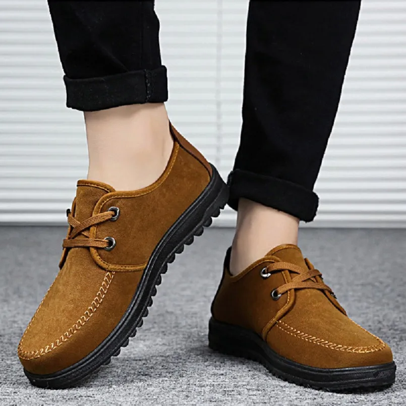 Marlisasa Zapatos Hombre Мужская Удобная коричневая обувь на шнуровке мужская повседневная