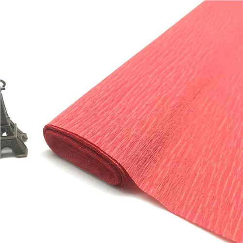 250*50 см цветной рулон гофрированной бумаги оригами гофрированной бумаги ремесло DIY цветы украшения подарочная оберточная бумага ремесло - Цвет: Red