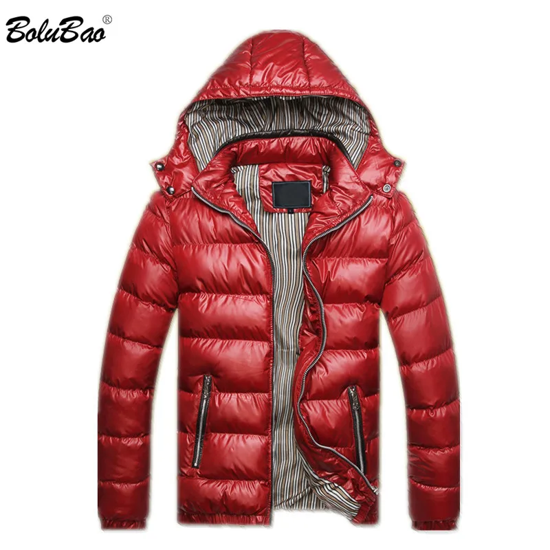 BOLUBAO Winter New Men Parkas Coats Men's Slim Fit Solid Color Parka Coat Male Casual Hooded Parkas Brand Clothing