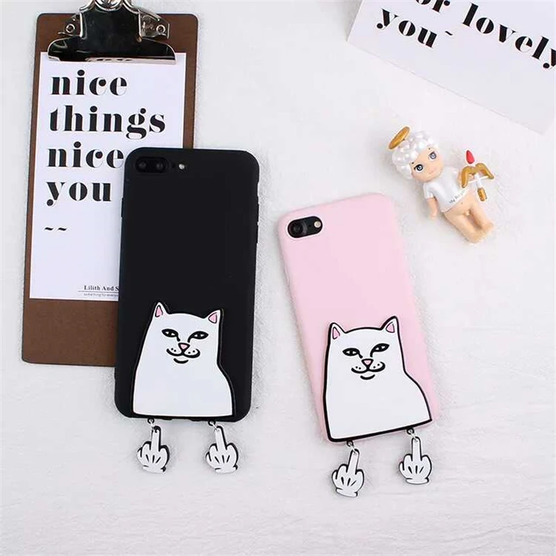 Xingyuanke 3D чехол для Meizu M6 Note Забавный мультфильм средний палец кошка Coque meilan
