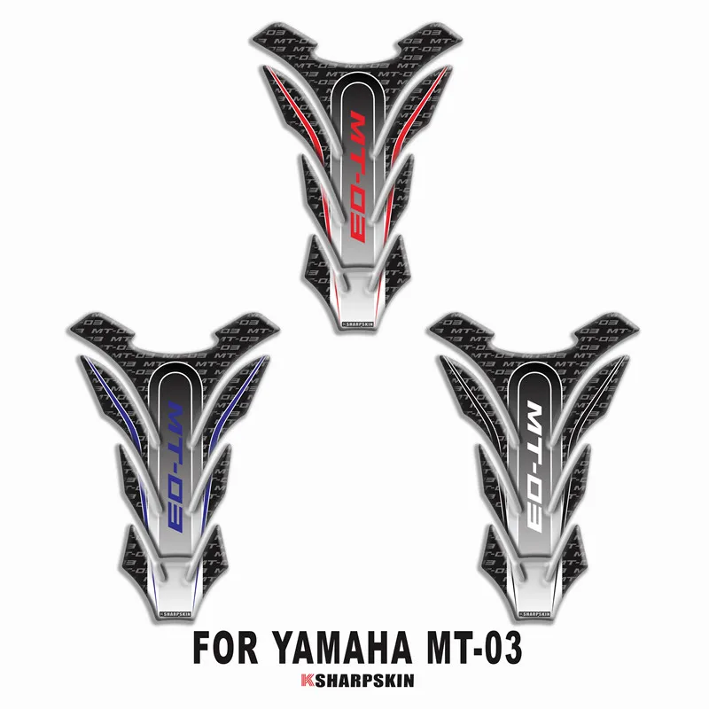

mt03 Motorcycle 3D fuel tank pad sticker protective decorative decal For YAMAHA MT-03 Tank Pad Stickers