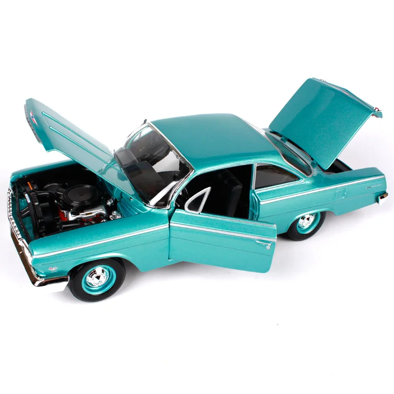 Maisto 1:18 1962 chevrolet bel air синий автомобиль литья под давлением 290*105*82 мм роскошные классические автомобили модель лет автомобиль игрушки сбора