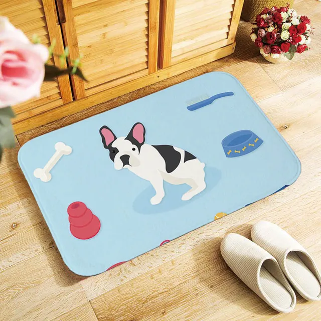 Buy French bulldog mat cute dogs printed floor