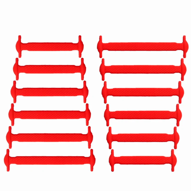 JUP 12 Sets /144 Pcs New Kids Child Children Unisex Athletic No Tie Shoelaces Elastic Silicone Laces All Sneakers Fit Belt Strap
