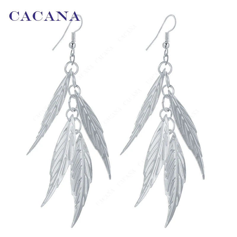 CACANA Dangle Long Earrings For Women High Copy Leaves Bijouterie Hot Sale No.A327 A328