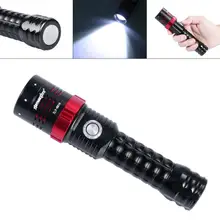 500 Lumens T6 LED 5 Modes Aluminum Glare USB Charge LED Flashlight with Rotary Focusing and Rear Magnet for Outdoor Daily Life