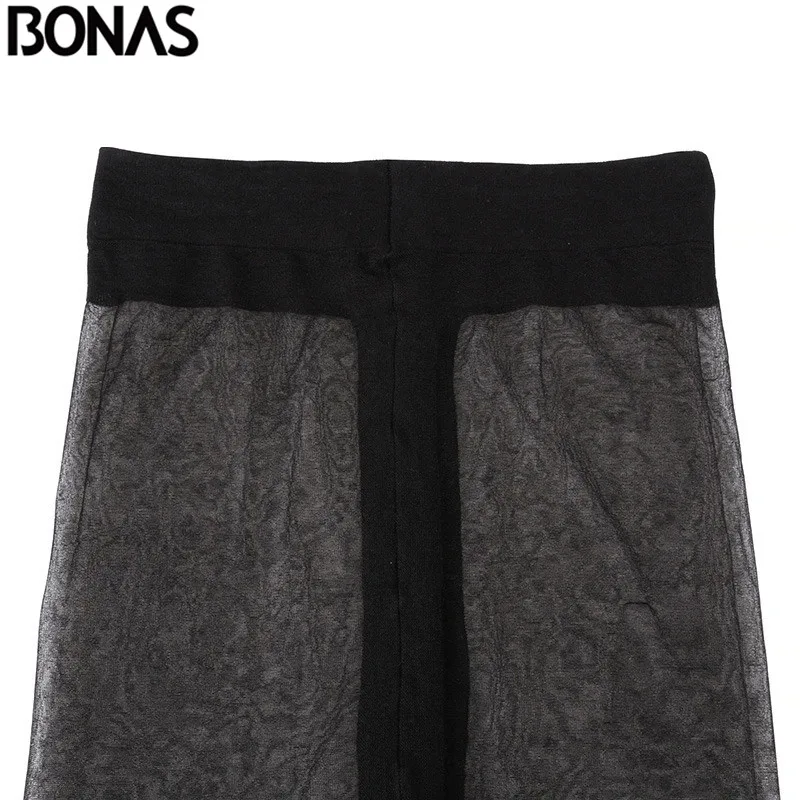 BONAS 15D колготки женские Nylons тонкие трусики весна T промежность сексуальные колготки модные женские Collant прозрачные чулки европейский размер