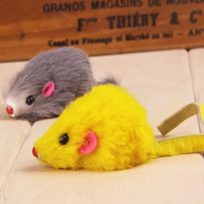 furry mouse cat toy