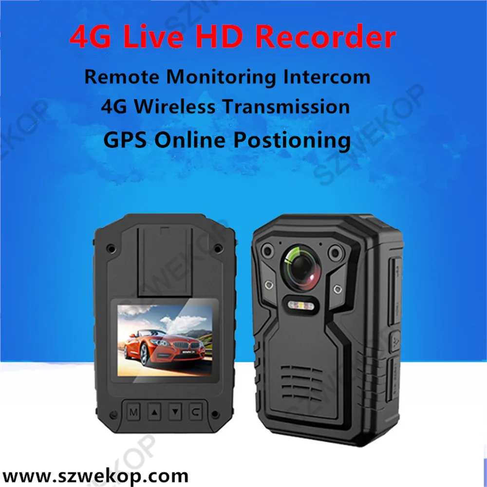  4G GPS WIFI waterproof Wide 170 angle Security External IR Body Worn Camera Night Vision Motion Det