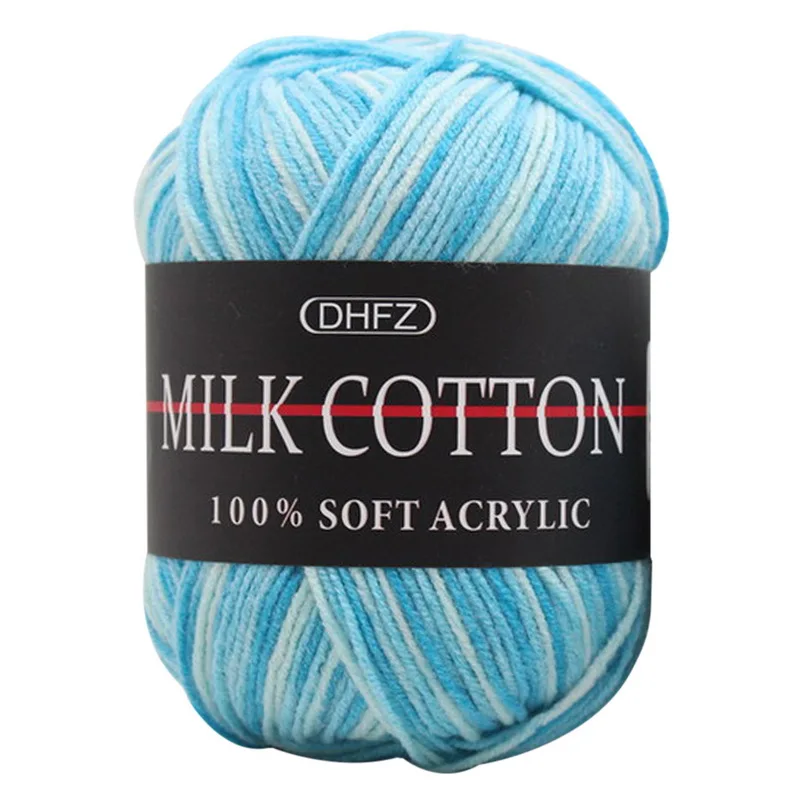 1.5MM Diameter Soft Milk Cotton Yarn Baby Wool Yarns For Knitting Hand Knitted Blanket Sweater Scarf Crochet Knitting Supplies - Цвет: D