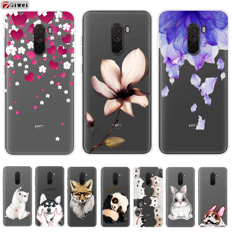 

For Funda Xiaomi Pocophone F1 Case Clear Back Soft Silicone TPU Phone Case For Xiaomi Poco F1 Case Cover Coque Global F 1 Coque