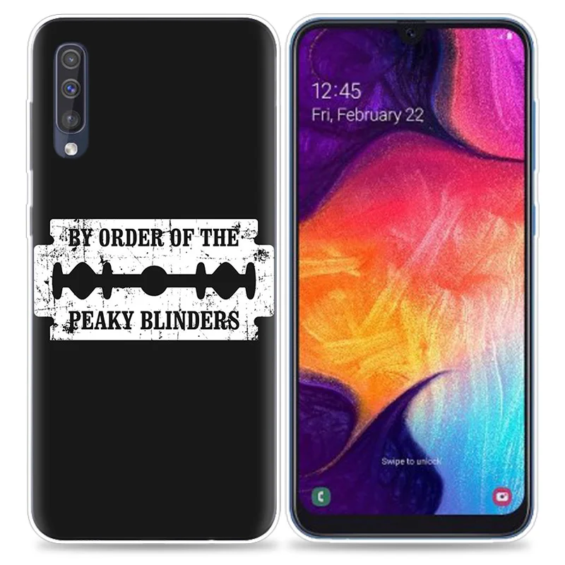 Transpatrent силиконовый чехол для samsung Galaxy A50 A70 A30 M30 M20 A10 A20 A40 M20 крышка телефона Чехлы для телефона с принтами "острые козырьки: Томми Шелби"