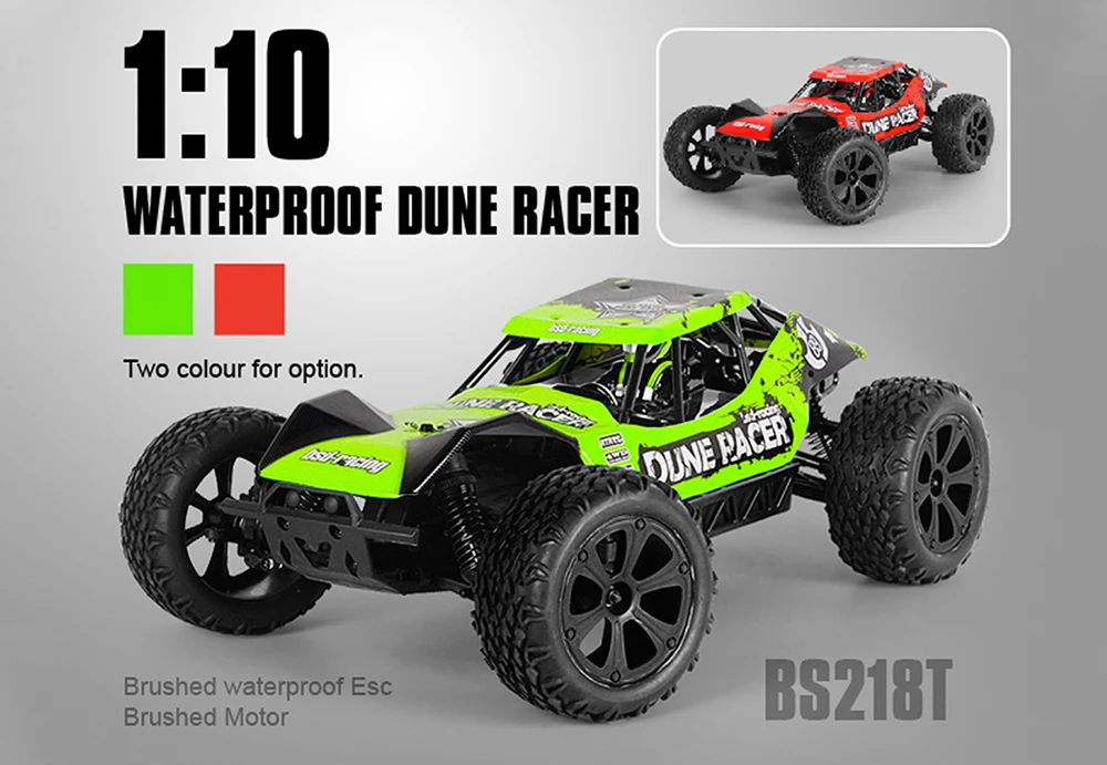 JFRC BS218T 1:10 4WD внедорожные гоночные автомобили RC Dune Racer водонепроницаемый Dirt Bike 550 матовый мотор 40A ESC высокоскоростной монстр грузовик