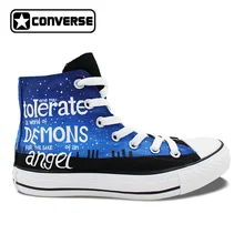 Полиция Box Galaxy Дизайн Converse All Star Для мужчин Для женщин Ручная роспись обувь Спортивная холст кроссовки высокие мужские и женские уникальный подарки