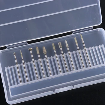 

30 Holes Empty Acrylic Storage Box For Nail Drill Bits 3/32" Rotary Manicure Nail File Transparent Display Container Tools BEB5