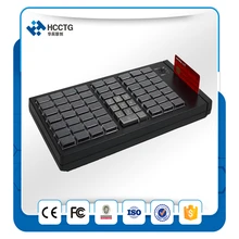 KB66 черный USB металла POS программируемый механическая клавиатура с Card Reader