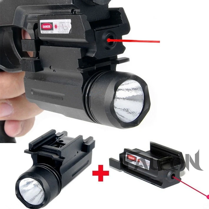 

2in1 Red Dot Laser Sight+ LED Flashlight Combo Hunting Glock Accessories for Pistol Guns Glock 17,19,20,21,22,23,30,31,32