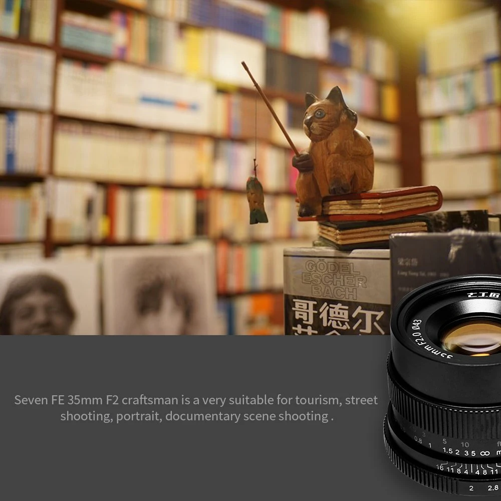 7 ремесленников 35 мм f2.0 Prime Lens для всех одиночных серий для байонетов E-mount fx-mount камер A7 A7II A7R A7RII A7S A6500 A6300 X-A10 M3 M5
