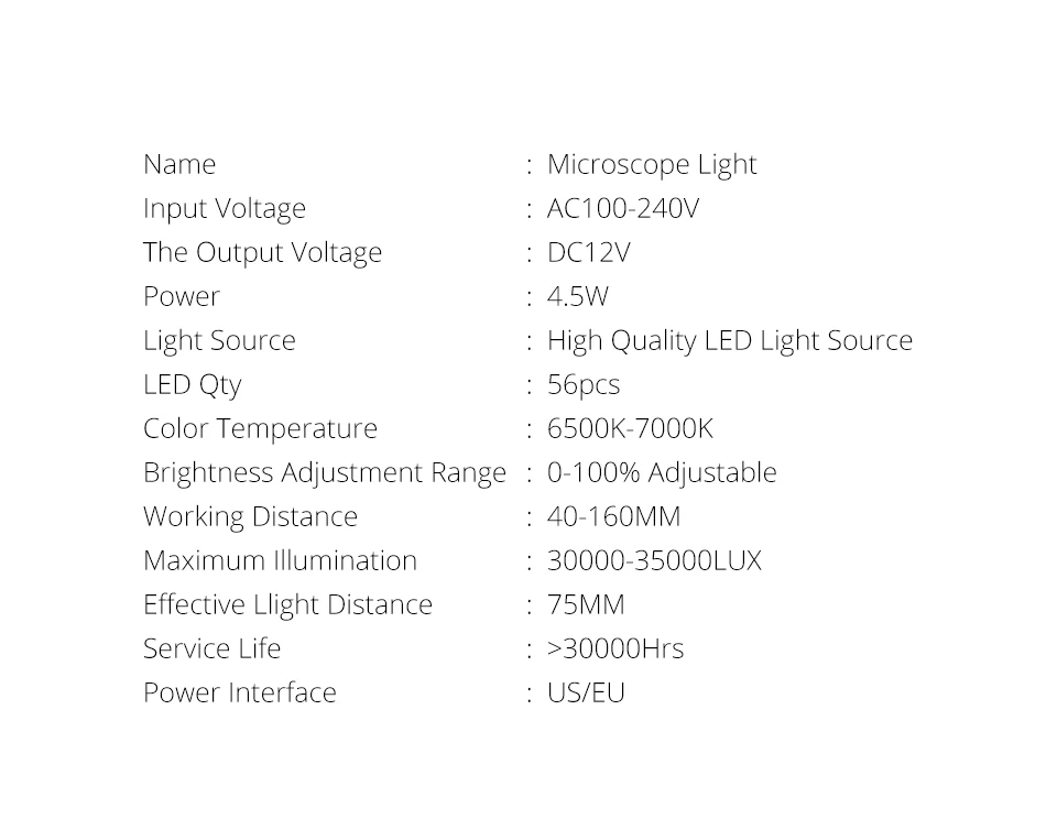 4.5W 100V-240V Adjustable Microscope LED Ring Light Professional Lighting for Stereo Microscope Camera Magnifier Illuminator (2)