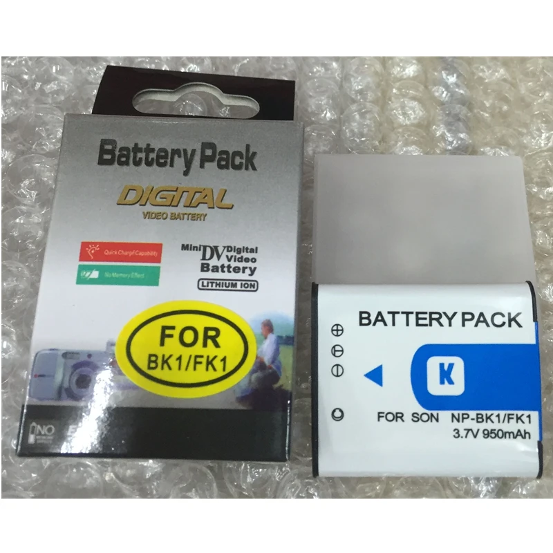 NP BK1 lithium batteries pack NP BK1 Digital Camera Battery NPBK1 For