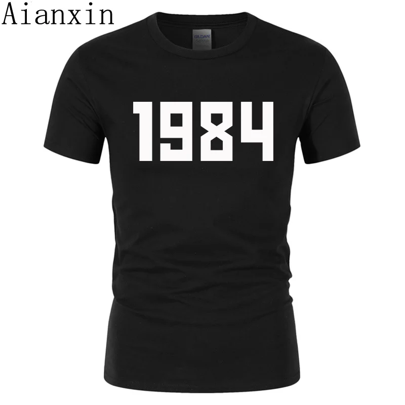 

2019 Summer 1984 Russia T shirt Women/Men Cotton T-shirts Cartoon Printing Hip-Hop Free Style Top Tees cotton t-shirt male