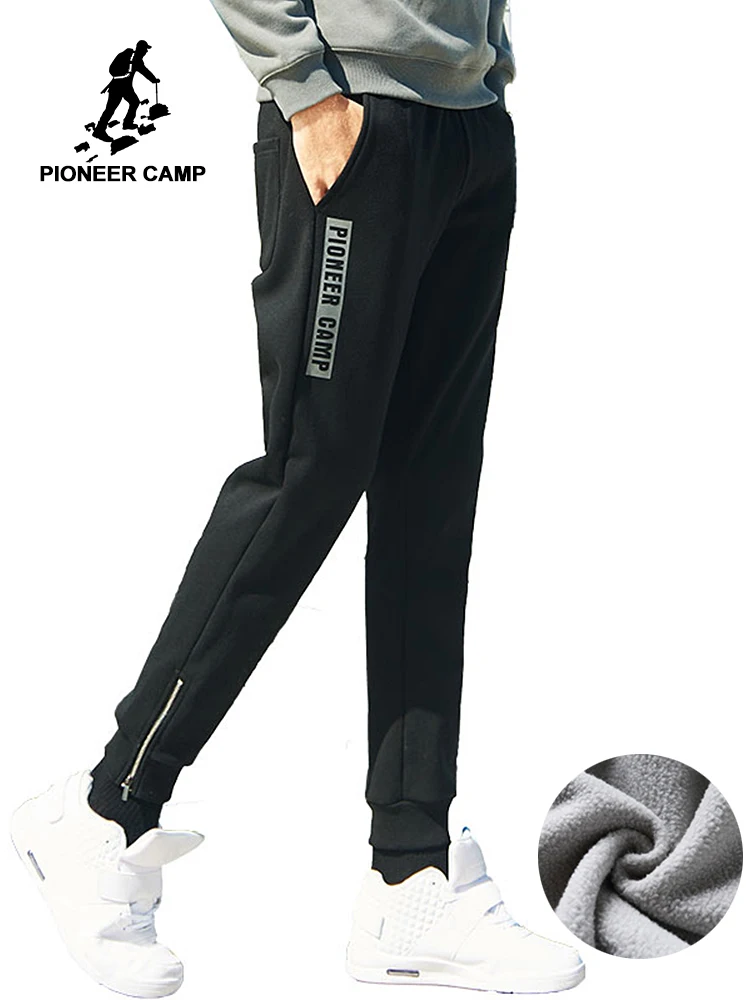 

Pioneer Camp New style winter thick sweatpants men brand-clothing letter fleece warm casual pants male quality cotton AWK702323