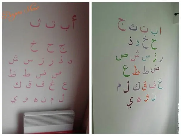Арабский алфавит Съемная виниловая стена/стекло художественная наклейка, арабский алфавит для детей, is2010