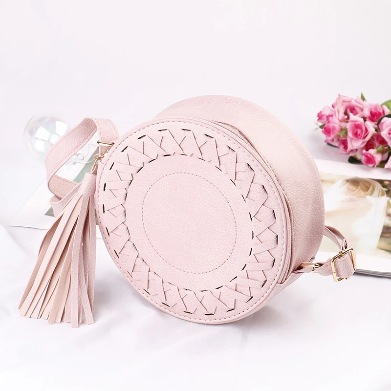 Милая пляжная сумка Bolsos MujerNew модная женская с кисточками круглая плетеная Сумка
