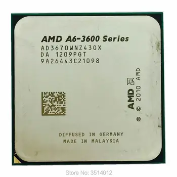 

AMD A6-Series A6-3670K A6 3670 k 2.7 GHz Quad-Core CPU Processor AD3670WNZ43GX Socket FM1